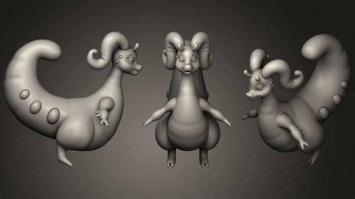 Figurines simple (Goodra the dragon, STKPR_1435) 3D models for cnc